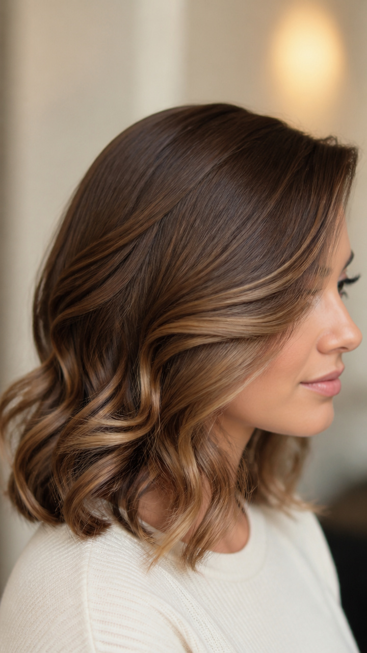 Sleek Side Sweep with Tousled Ends