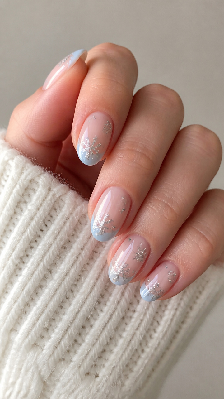Snowflake French Tips