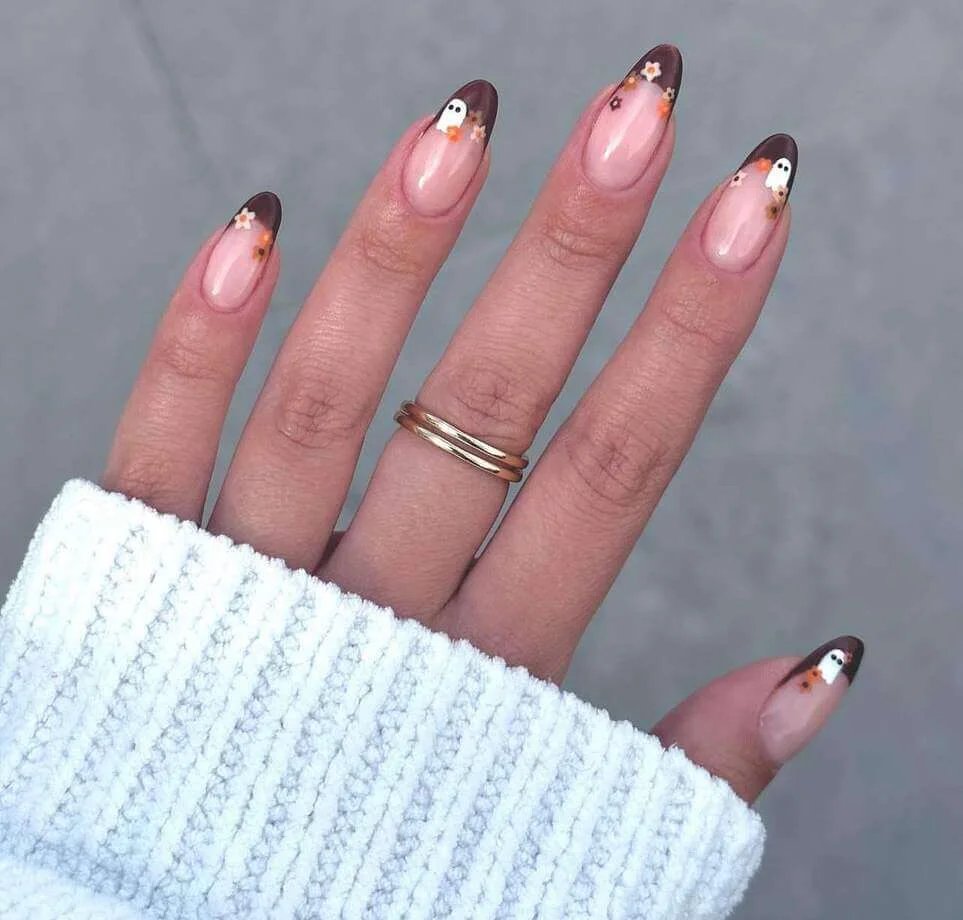 Soft Pink Halloween Nails