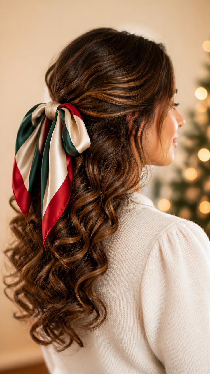 Soft Ringlets with Satin Scarf