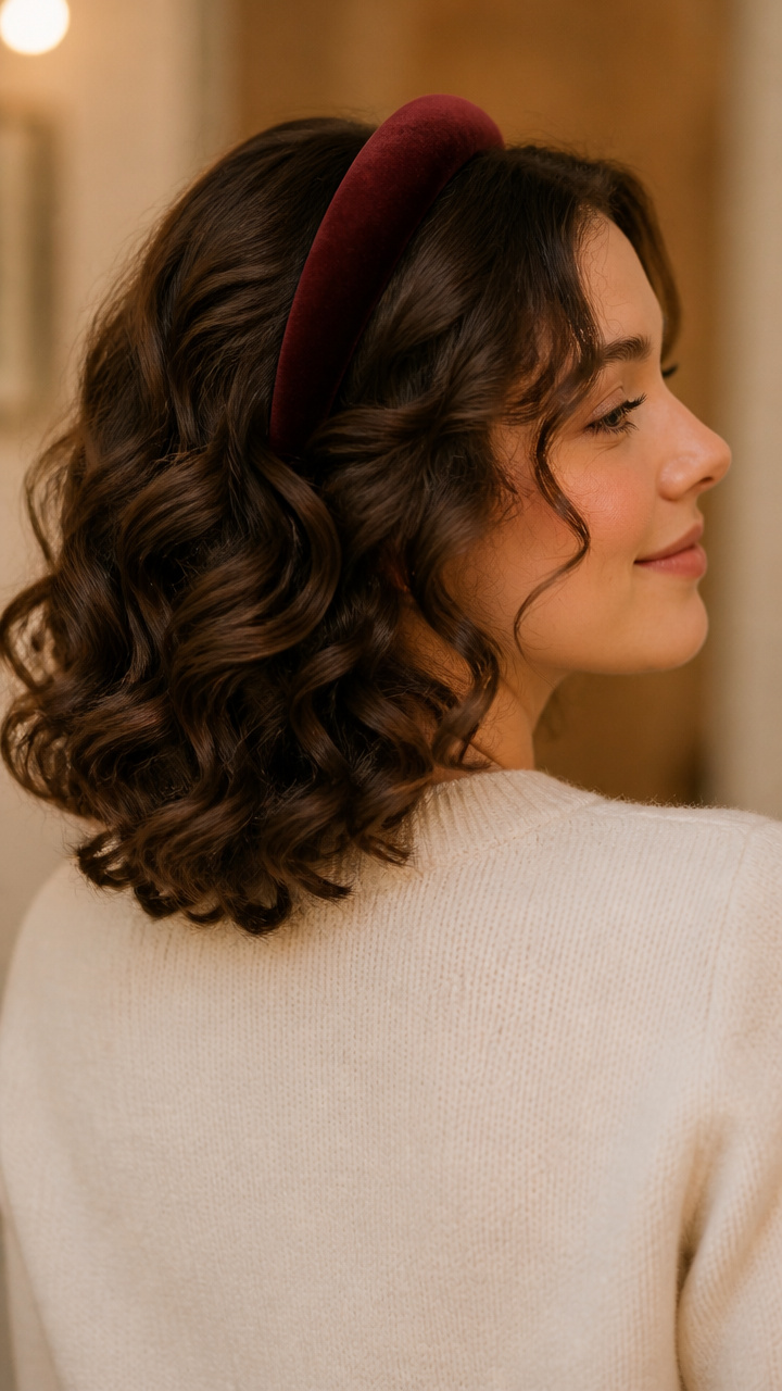 Soft Ringlets with Velvet Band