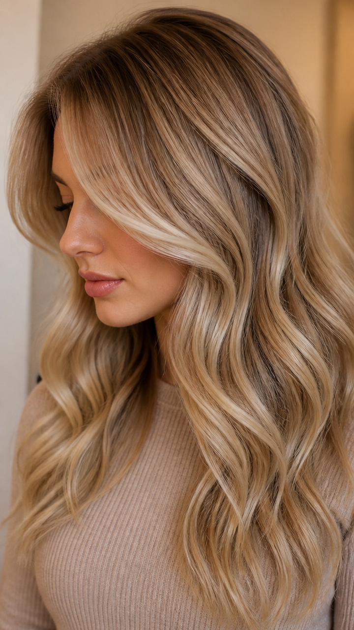 Soft Side-Parted Beach Waves
