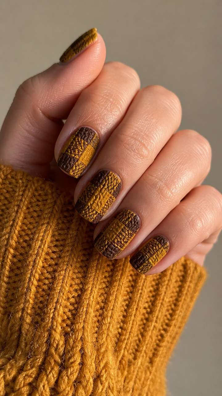 Sweater-Inspired Textured Plaid