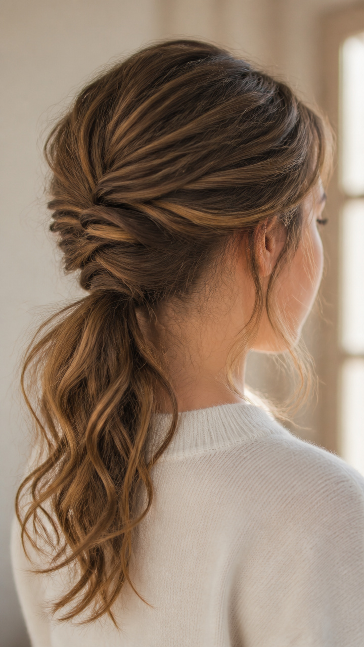 Textured Twist with Flyaway Halo