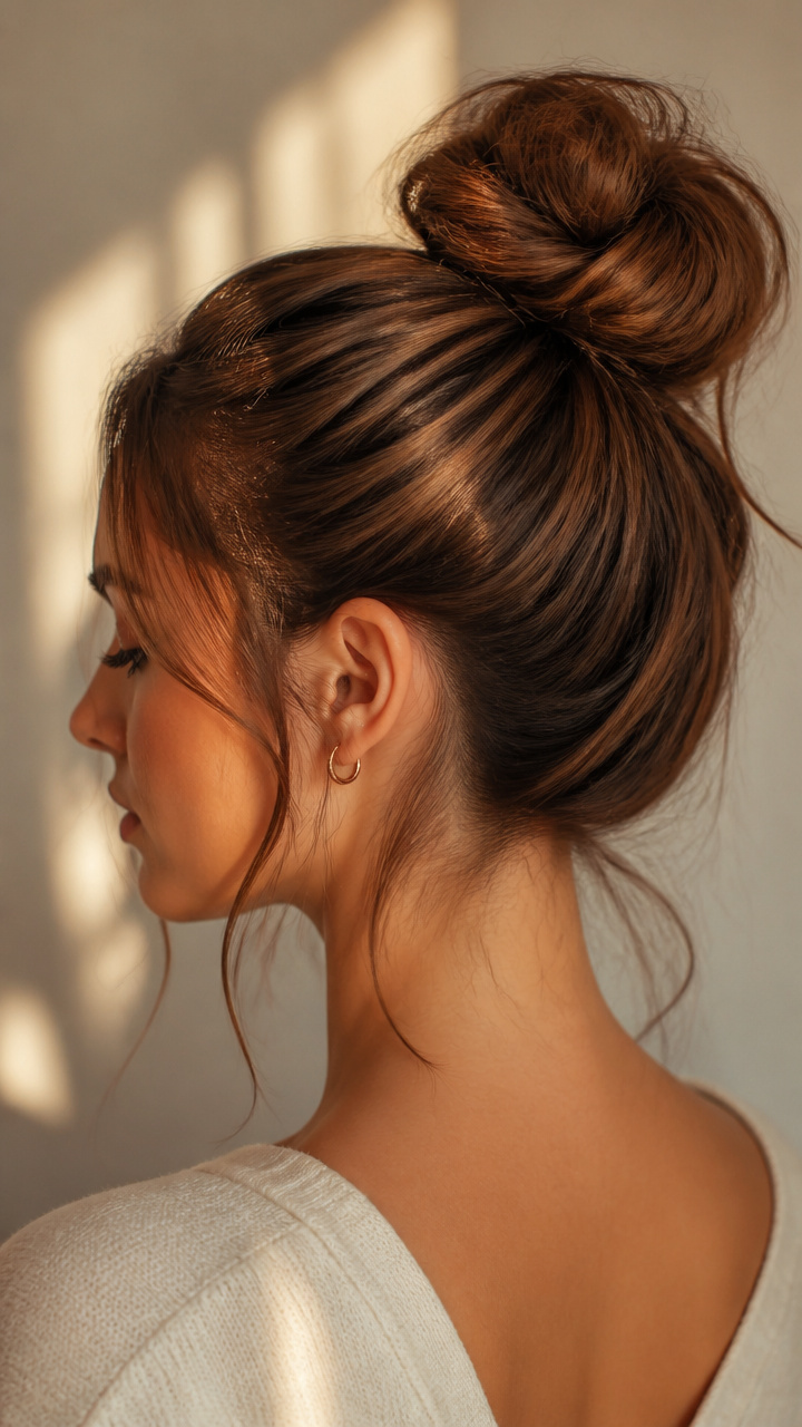 Top Knot With Face-Framing Pieces