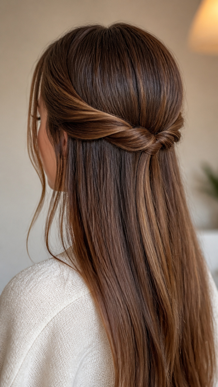 Twisted Crown with Open Hair