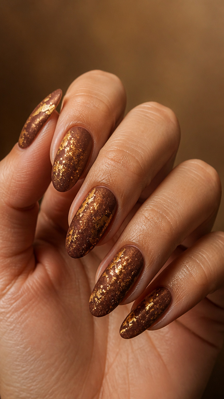 Velvet Cinnamon with Gold Foil