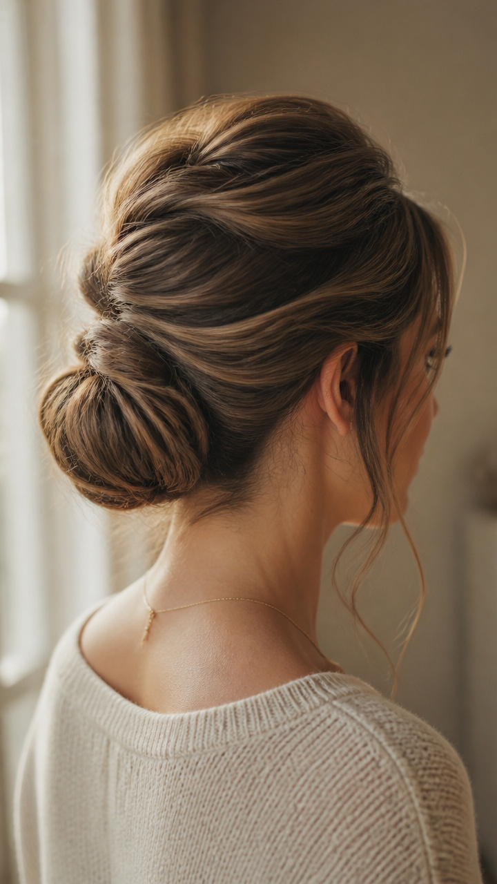 Voluminous Half-Up with Low Bun