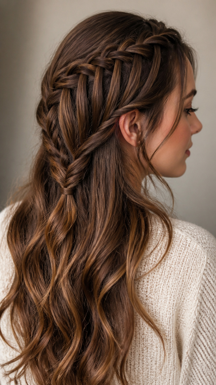 Waterfall Meets French Braid