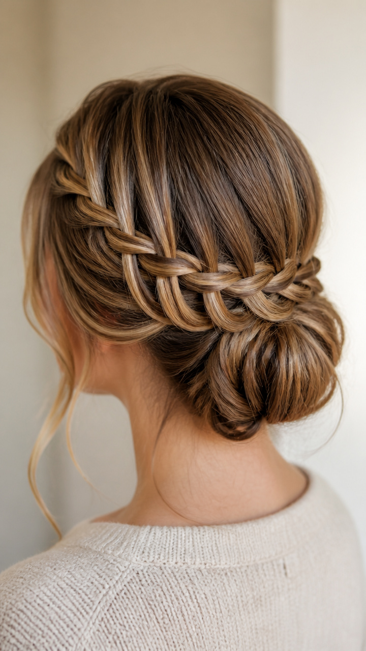 Waterfall Wrap Around Low Chignon