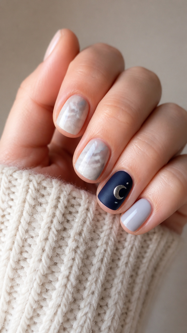 Winter Moon Marble