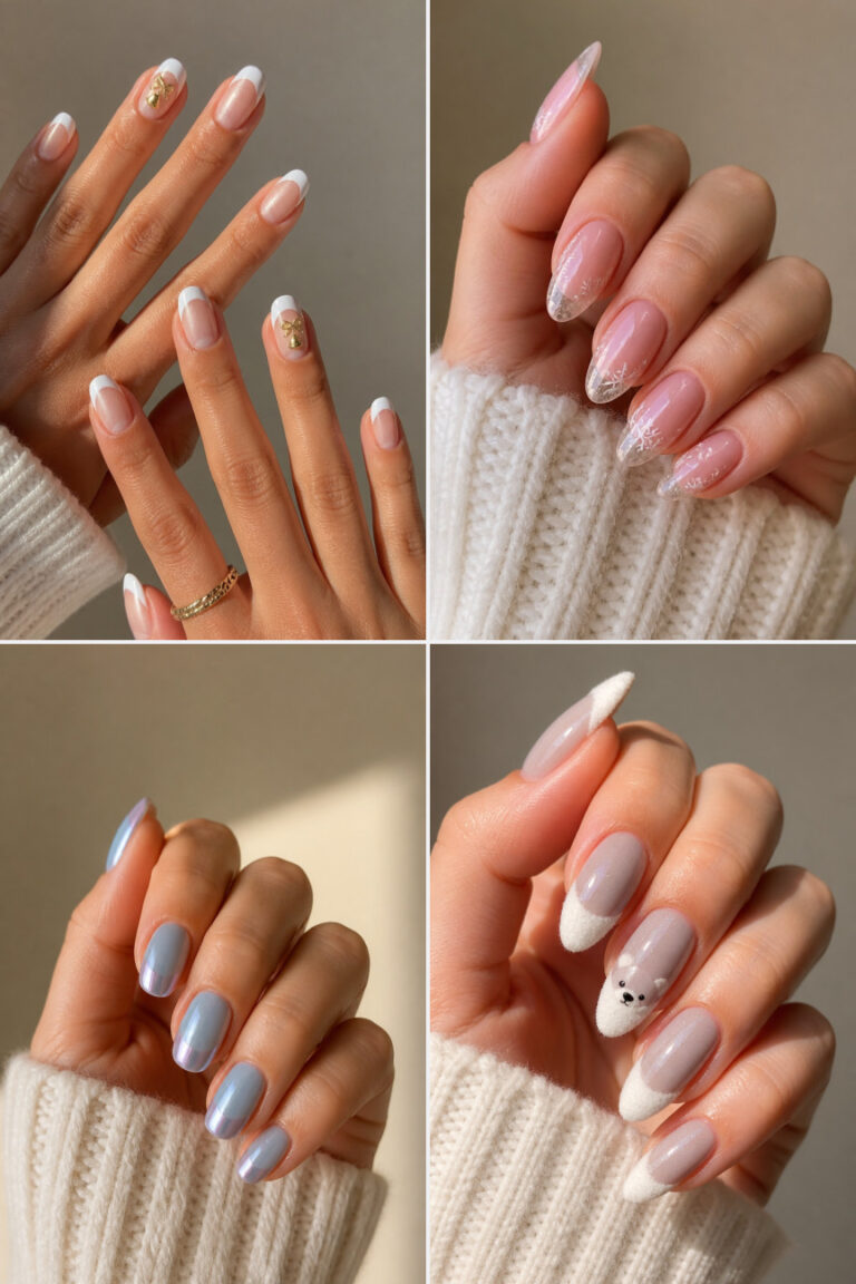 21 Christmas French Tip Nail Designs for a Chic December Manicure