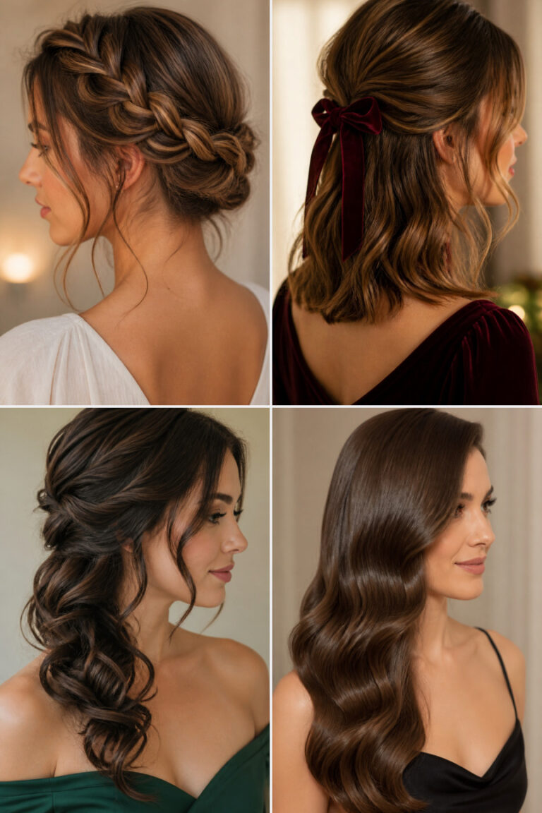 25 Elegant Christmas Hairstyles for a Classic Holiday Party Look