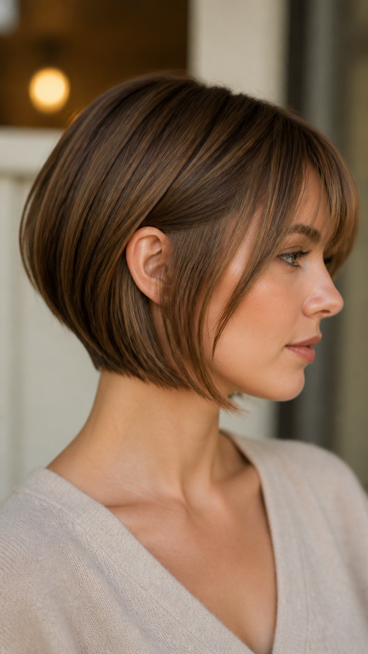 Angled Bob with Open Fringe
