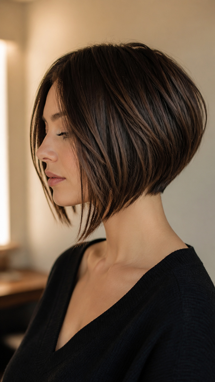 Asymmetrical Bob with Longer Front