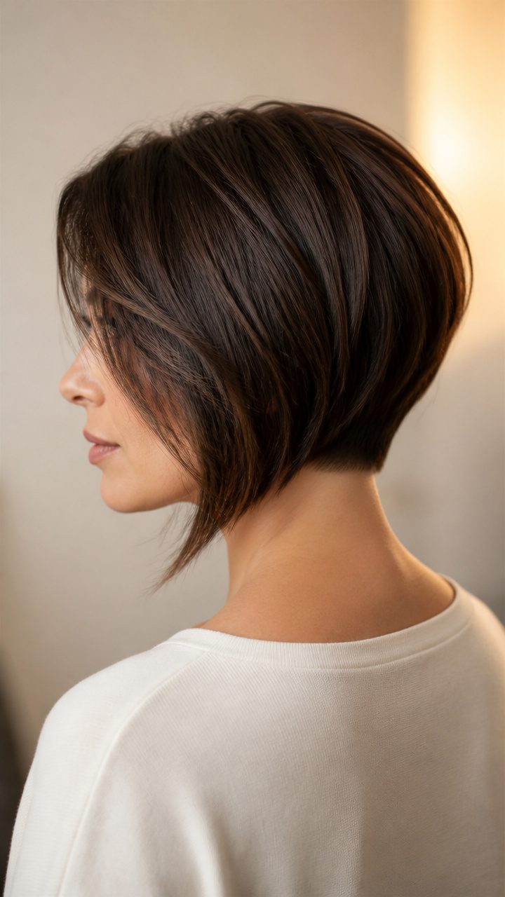 Asymmetrical Tapered Bob