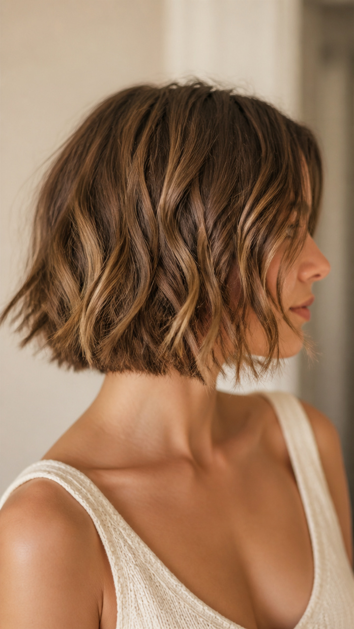 Beachy Waves Under Chin Length