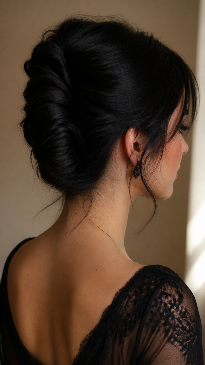 Black Lace French Twist