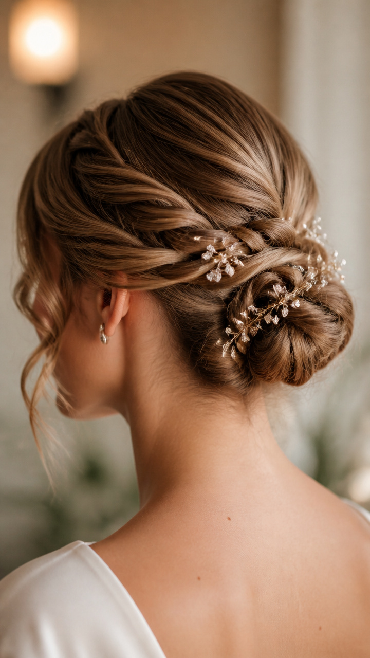 Braided Bun with Sparkling Pins