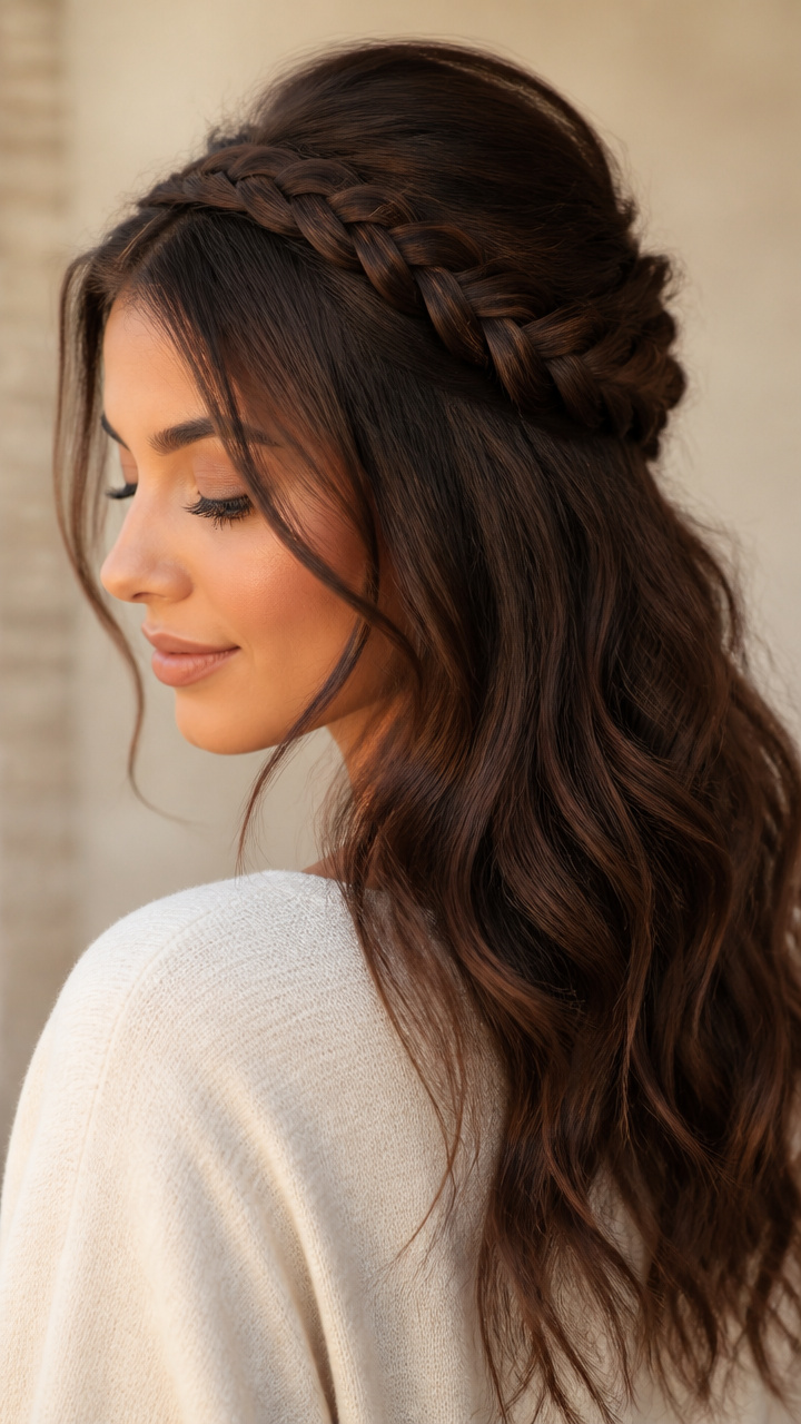 Braided Headband with Volume Crown