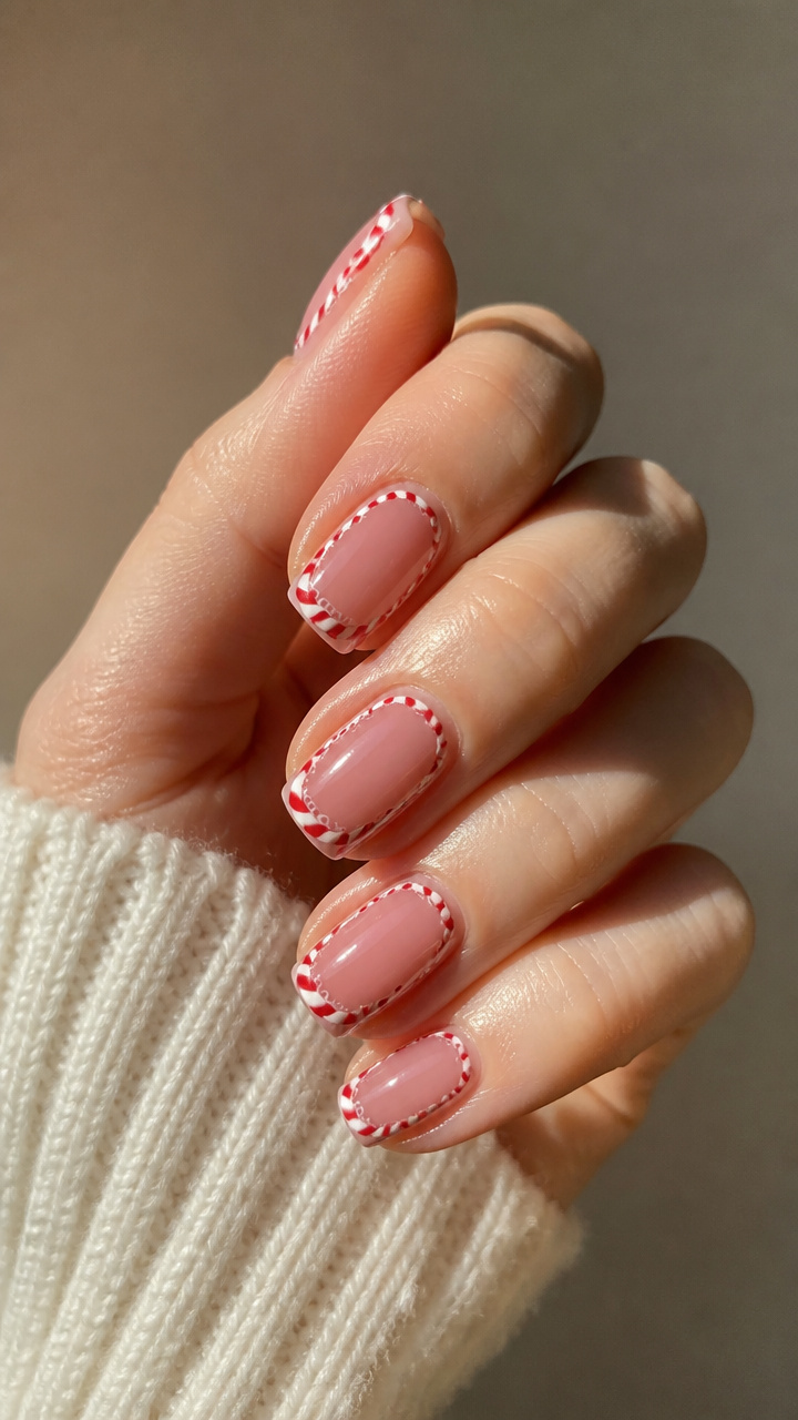Candy Cane Lace Border