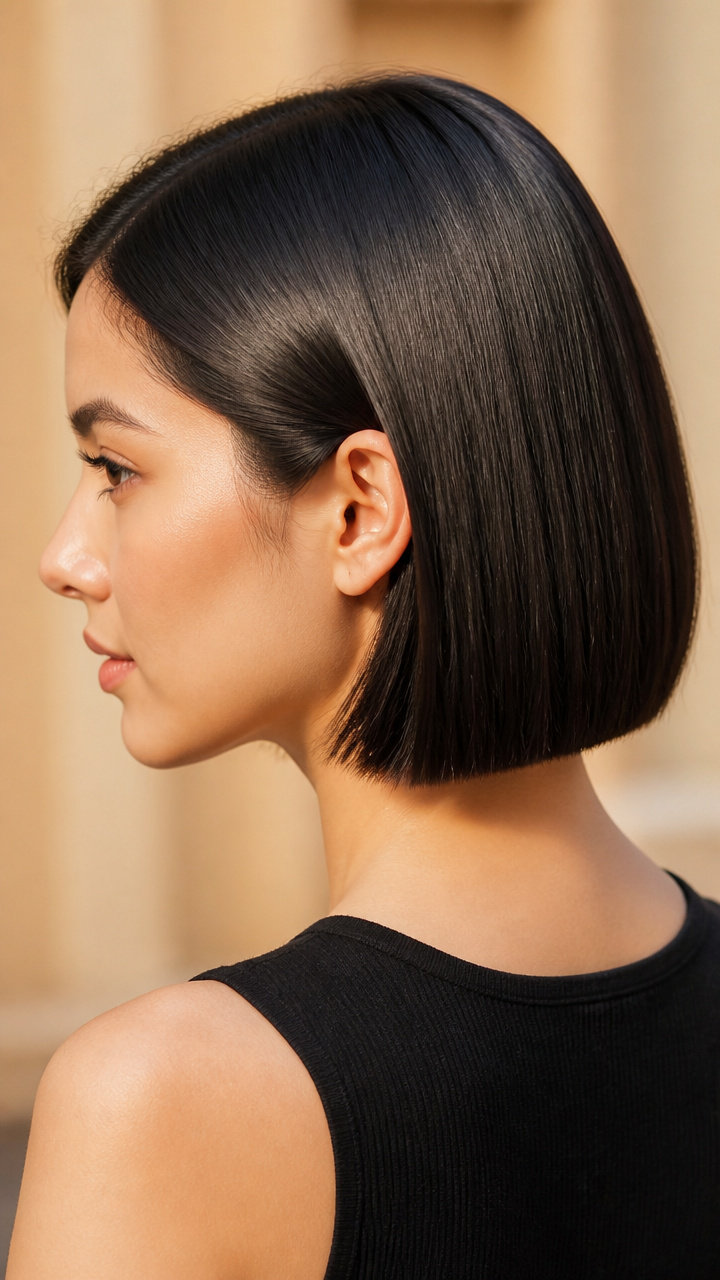 Center-Parted Sleek Bob