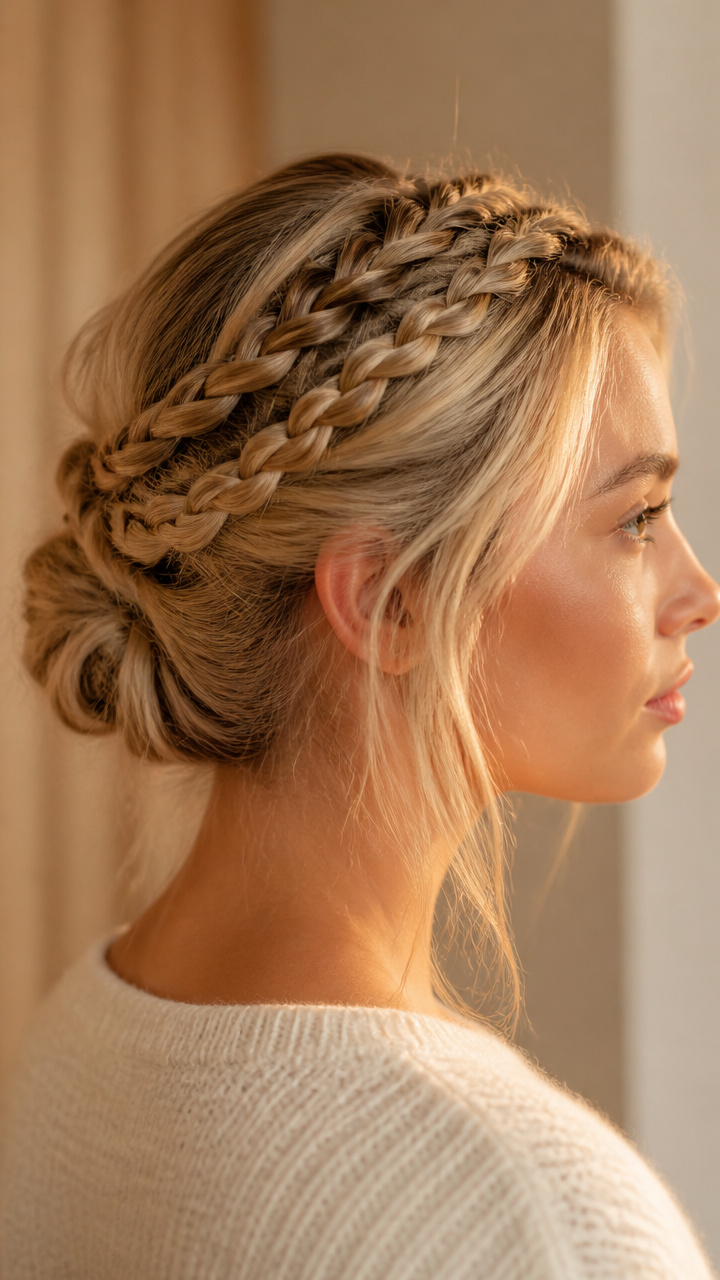 Crown of Mini French Braids
