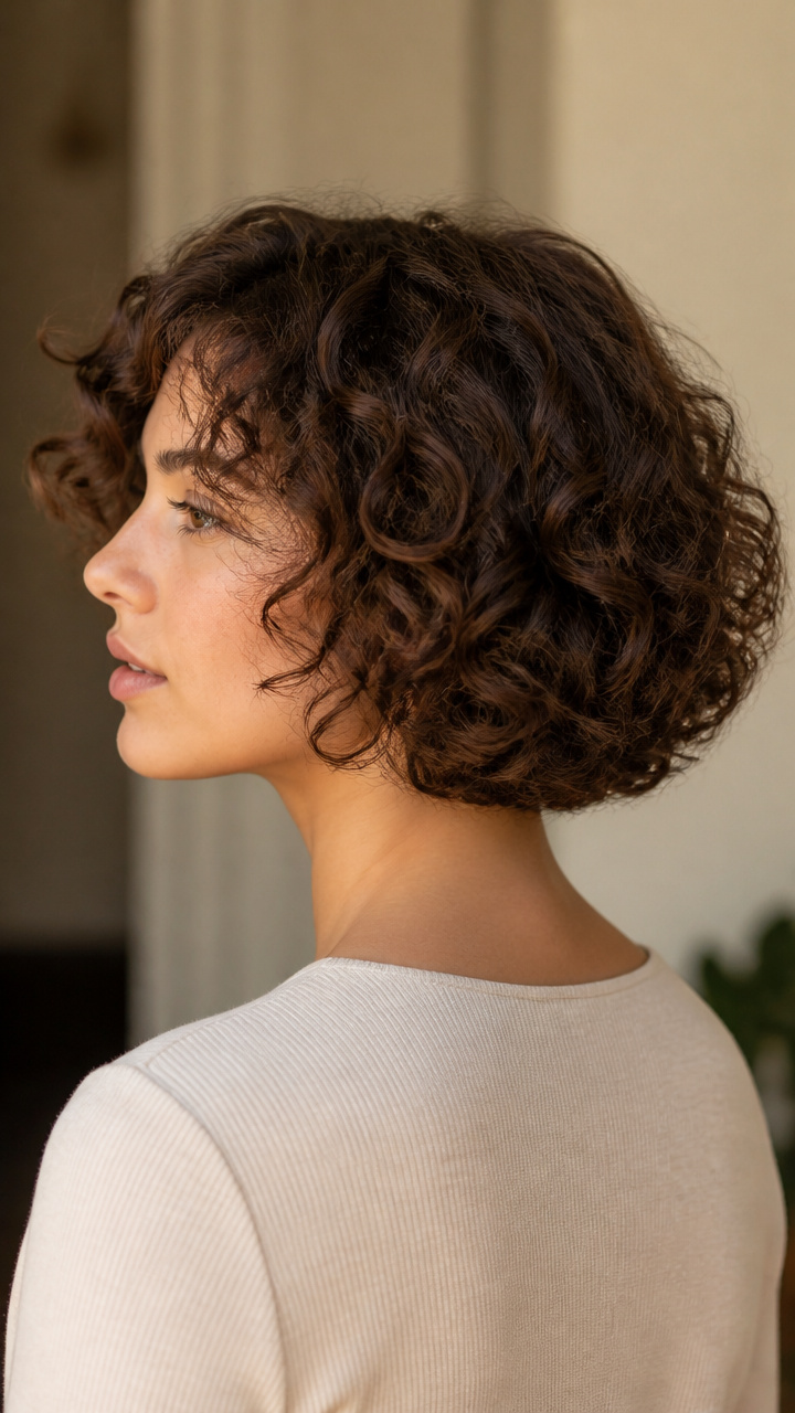Curls Skimmed Just Below Chin