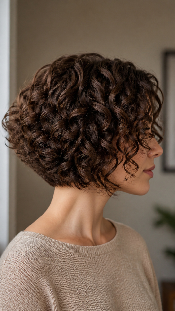 Curly Inverted Bob