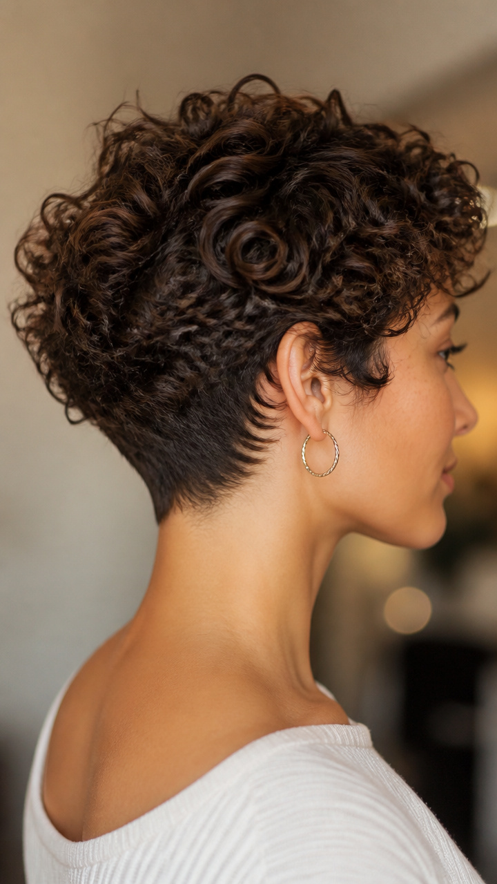 Curly Tapered Nape Bob