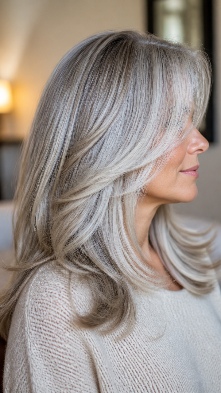 Face-Framing Silver Layers