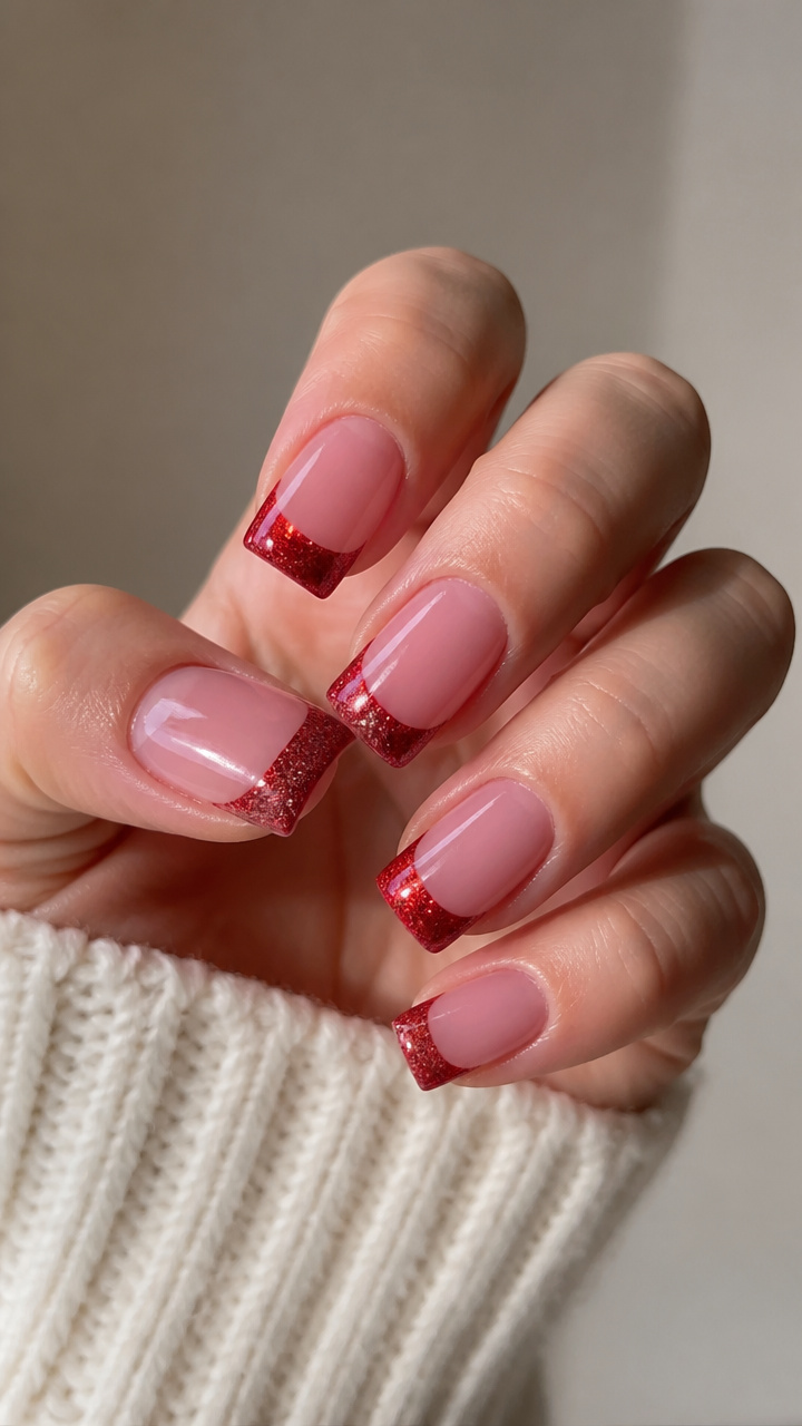Festive Glitter French