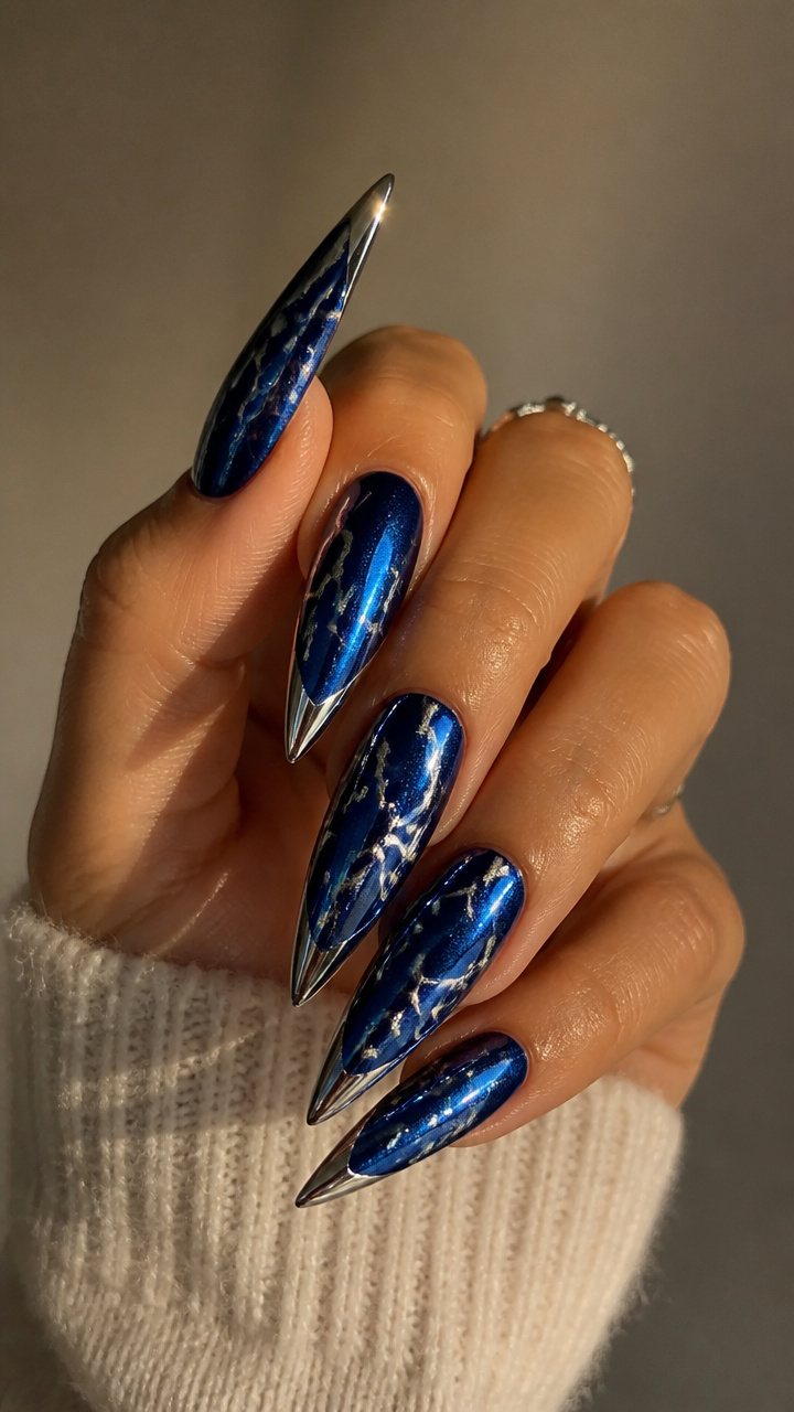 Frostbite Stiletto Nails