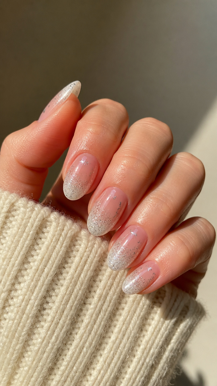 Glistening Snow Globe Tips