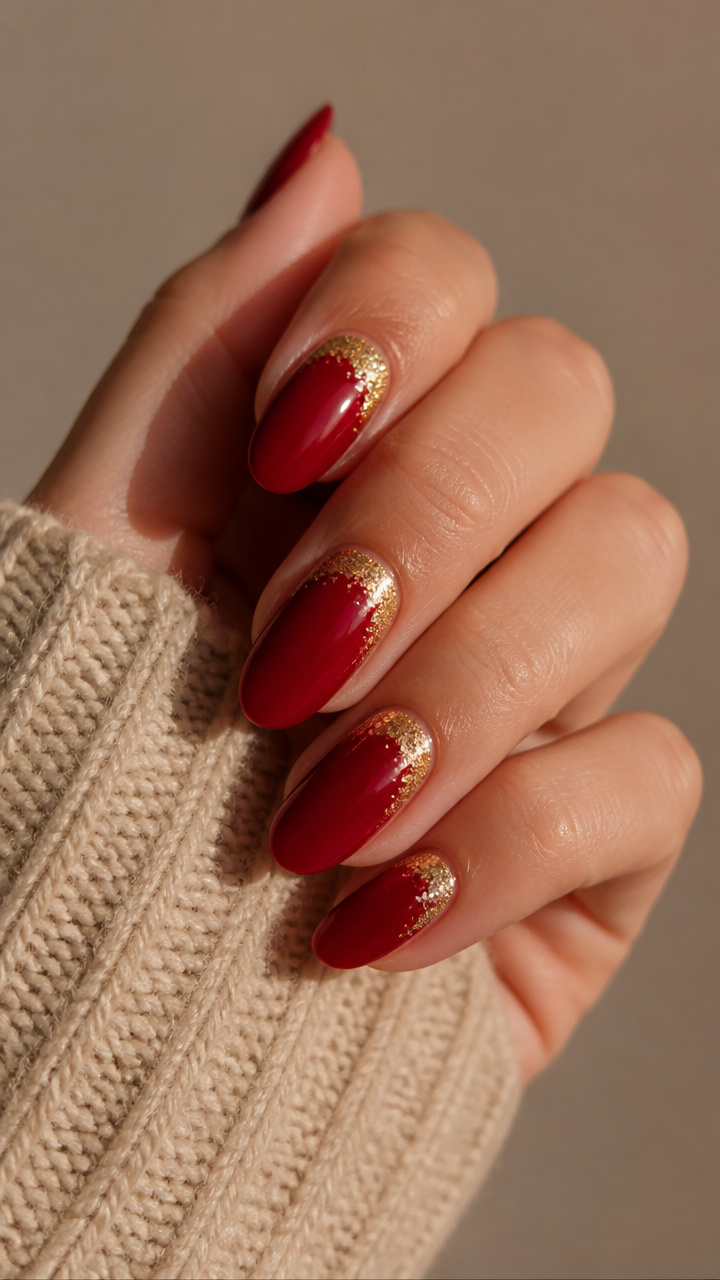Glitter Gradient Half-Moons
