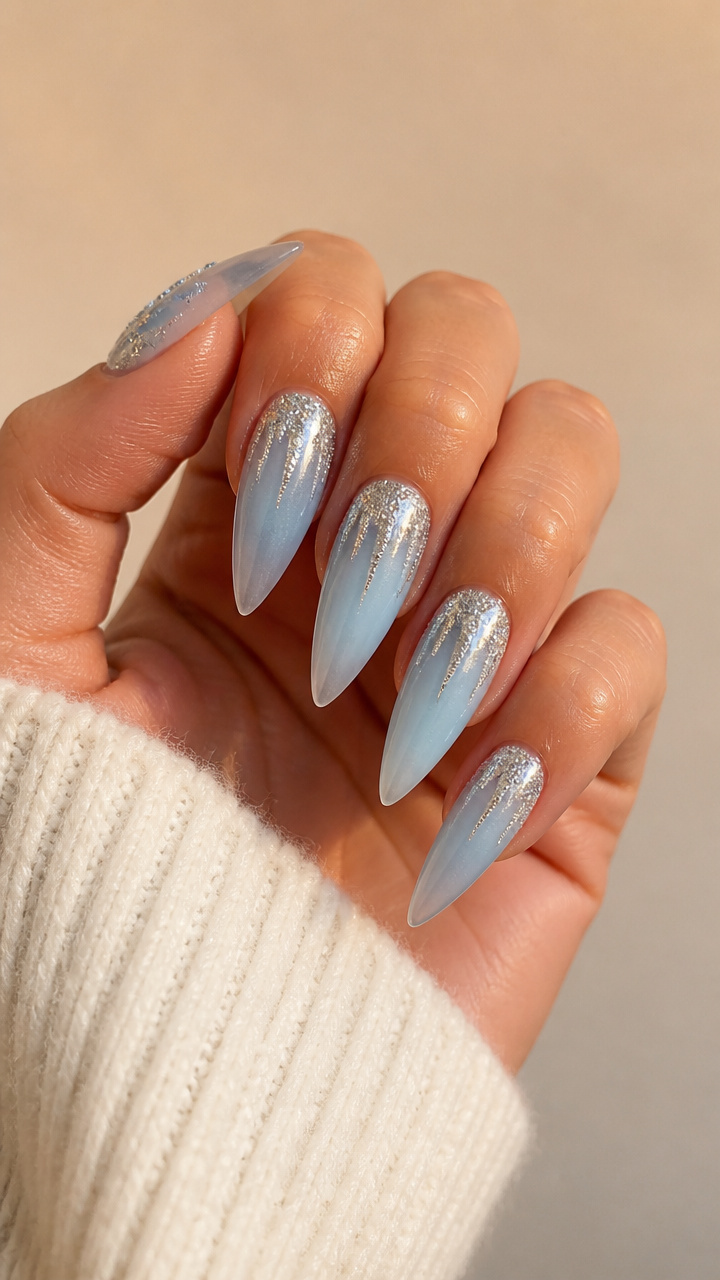 Glittered Icicle Tips