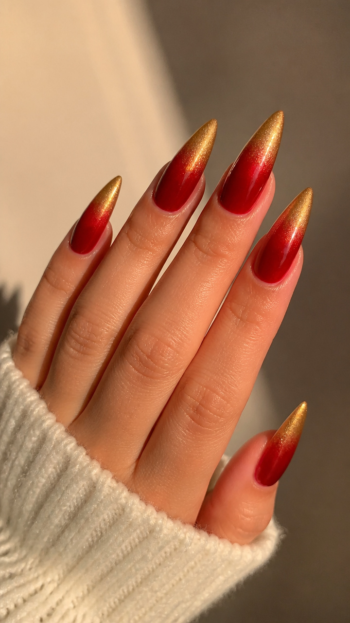 Gold Dipped French Tips