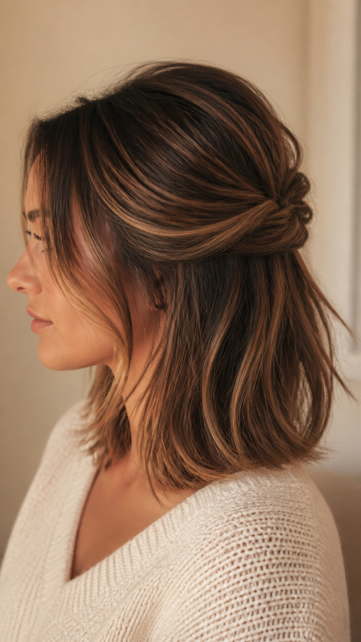 Half-Up Twist with Loose Ends