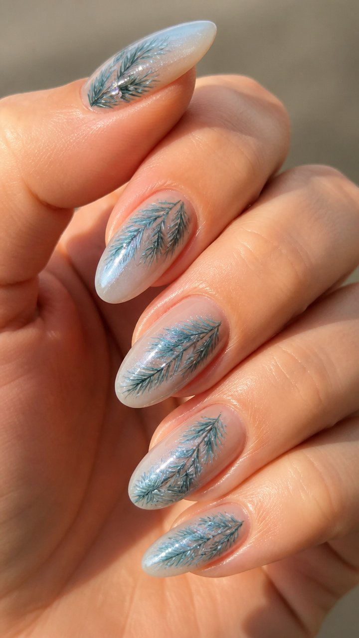 Icy Pine Needle Art