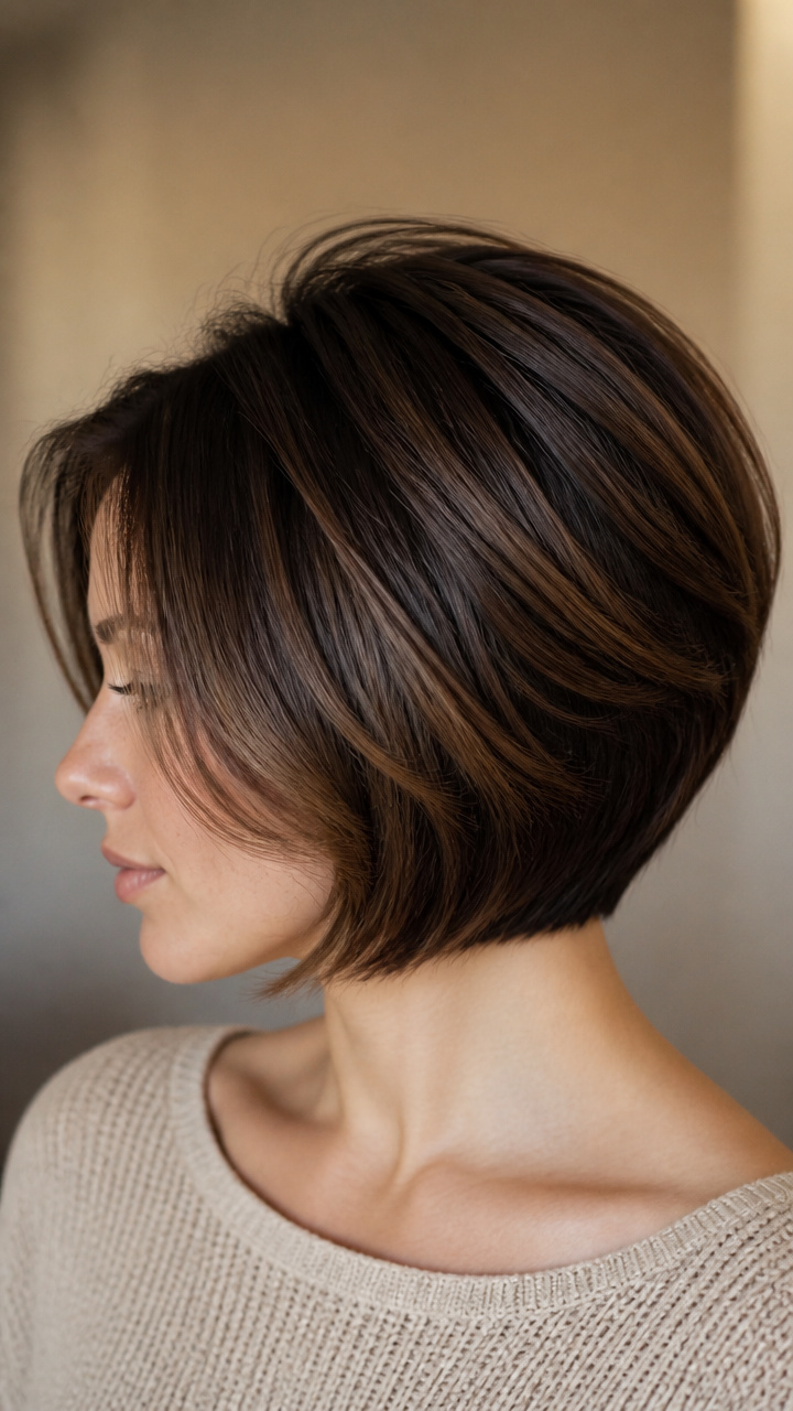 Layered Bob with Volume Crown
