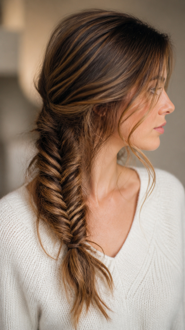 Messy Fishtail on One Side