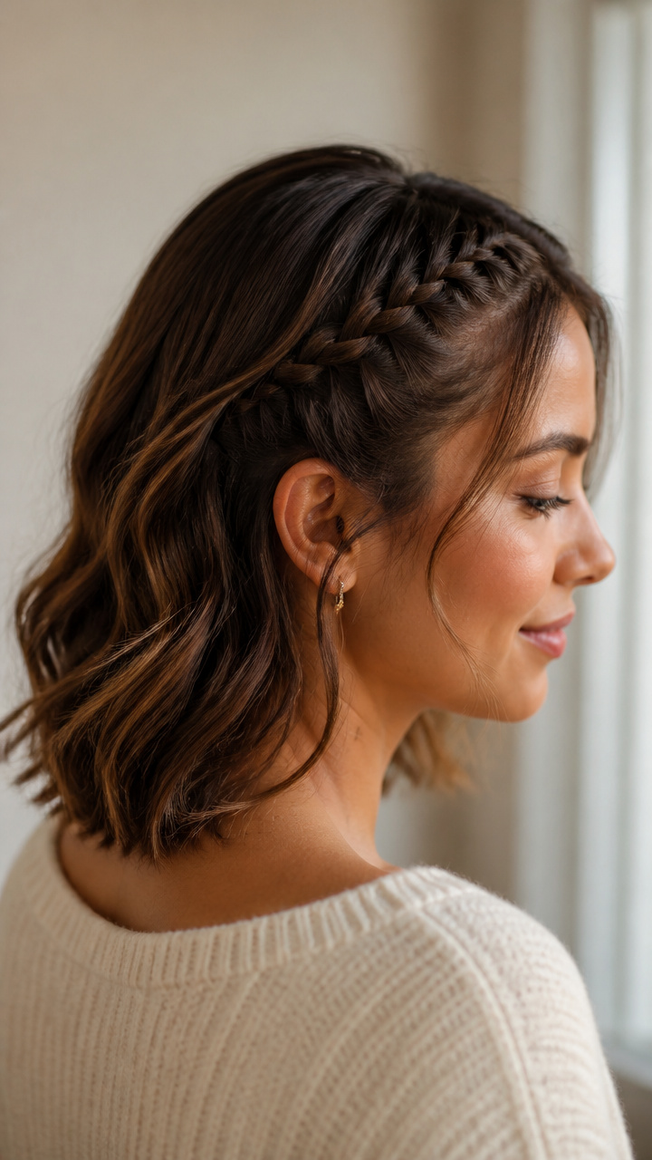 Mini Braids Along the Hairline