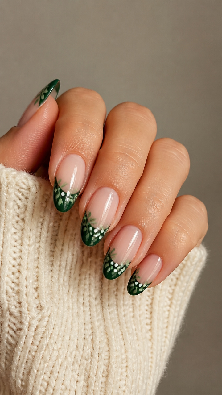 Mistletoe Green Leaf Tips