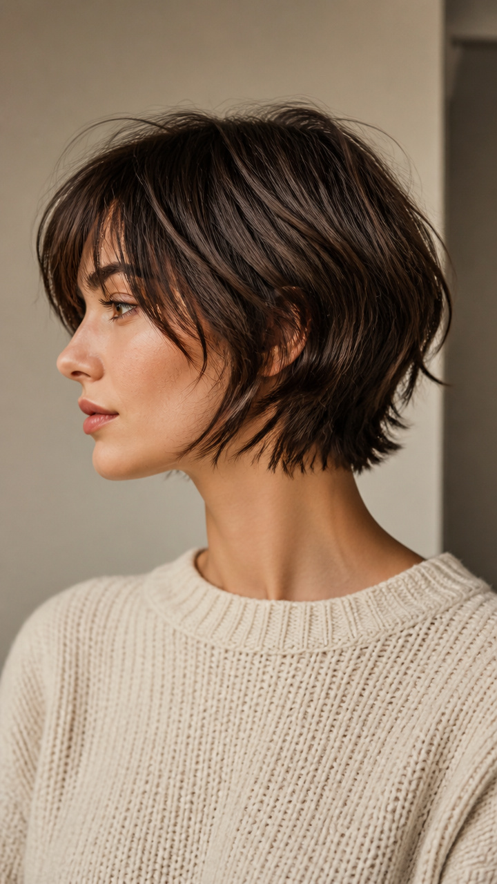 Razor-Cut Shaggy Bob