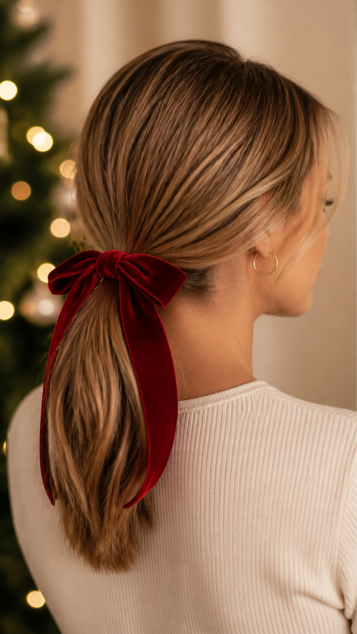Ribbon-Trimmed Low Pony