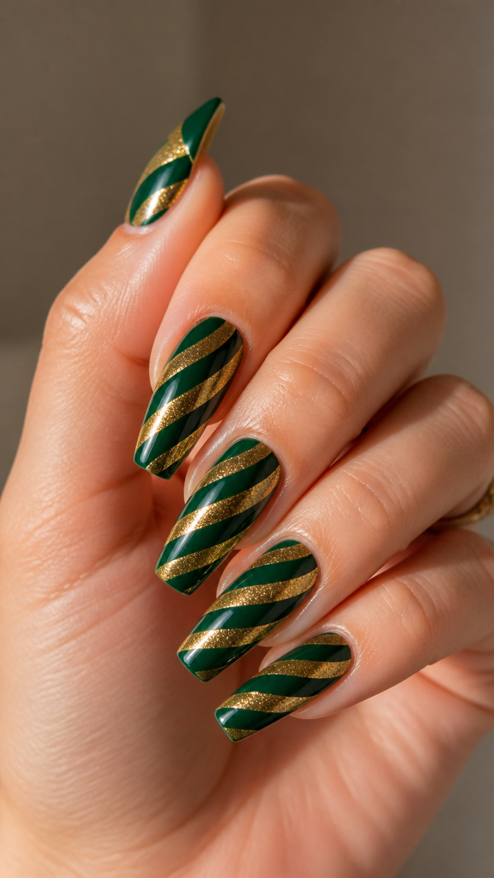 Shimmering Tannenbaum Stripes