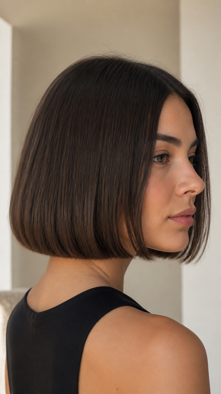 Sleek Center-Parted Bob