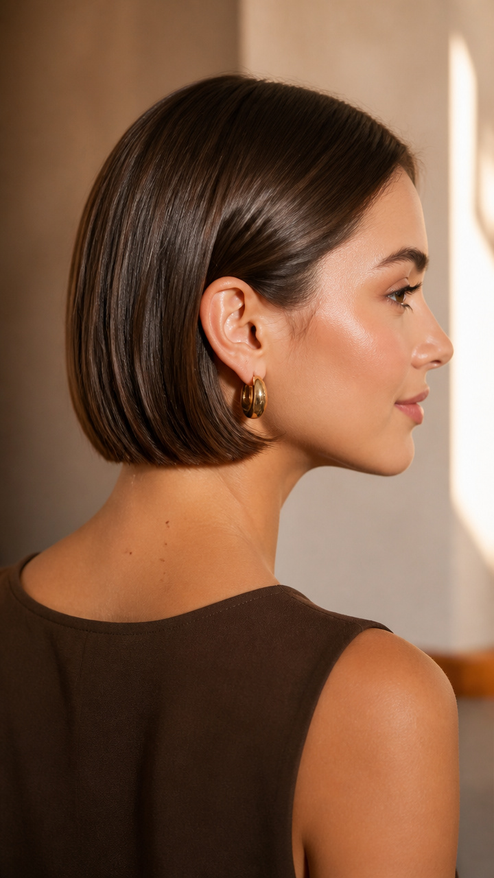 Sleek Tucked Behind Ears
