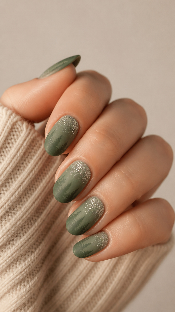 Snow-Dusted Cedar Nails