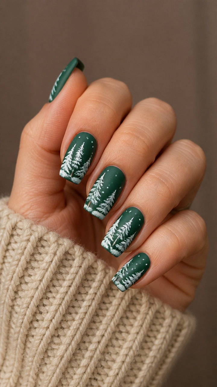 Snowy Evergreen Matte